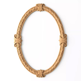 Floral oak mirror frame, Large hanging frame