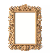 Large ornamental Rococo style mirror frame from wood