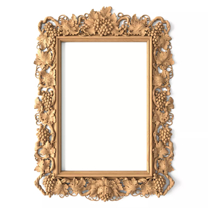 Wood moulding mirror frame decorating with grapevine Baroque style