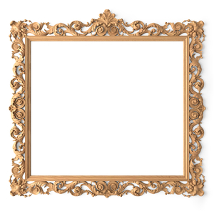 Wood frame moulding square with acanthus leaves and scrolls Baroque style