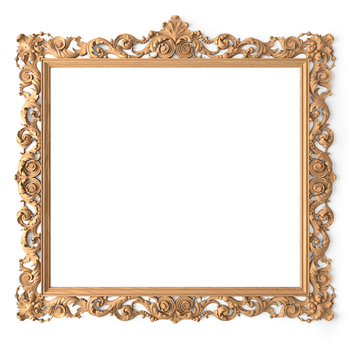 Wood ornate frame with acanthus leaves and scrolls Baroque style