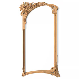 Solid wood long mirror frame, Hand carved mirror frame