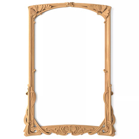 Decorative carved mirror frame, Ornate wooden frame
