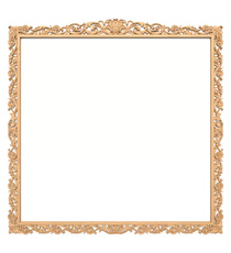 Wood ornate frame with floral elements Baroque style