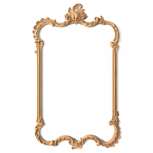 Large ornamental Rococo style frame mirror from wood