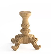 Traditional handcrafted tripod table base from oak