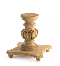 Round antique style wooden table pedestal