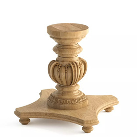 Baroque Pedestal Table Base from Hardwood at Carved-Decor.com
