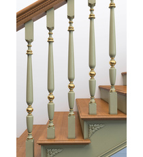 Smooth Classical style wood round interior baluster