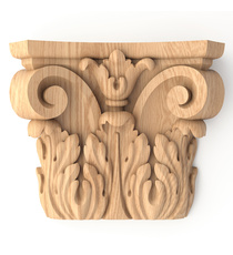 Decorative wooden capitals Composite style with egg and dart motif