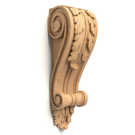 Traditional acanthus bracket for fireplace surround