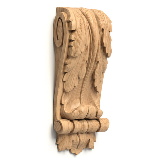 wooden medium carved acanthus leaf corbel baroque style