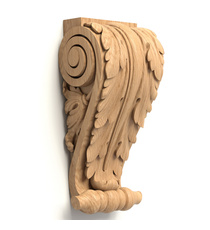 Traditional carved corbels for door casing from oak