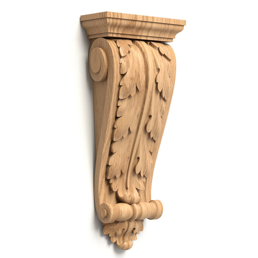 wooden medium carved scroll leaf corbel baroque style