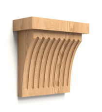 Small geometric wooden corbels, Classical carved corbels