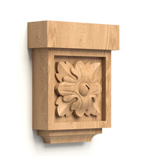 wooden widearchitectural corbel mission style
