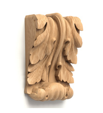 wooden small carved flower corbel classical style