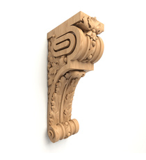 wooden small simplecorbel mission style