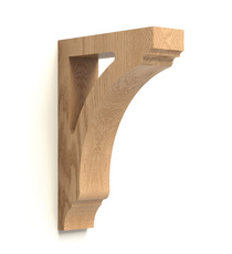 wooden narrow architectural bracket mission style