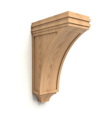 wooden narrow simplescroll corbel classical style