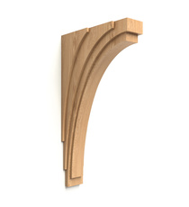 wooden narrow architectural bracket mission style