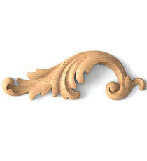 medium corner decorative leaf wood onlay applique classical style