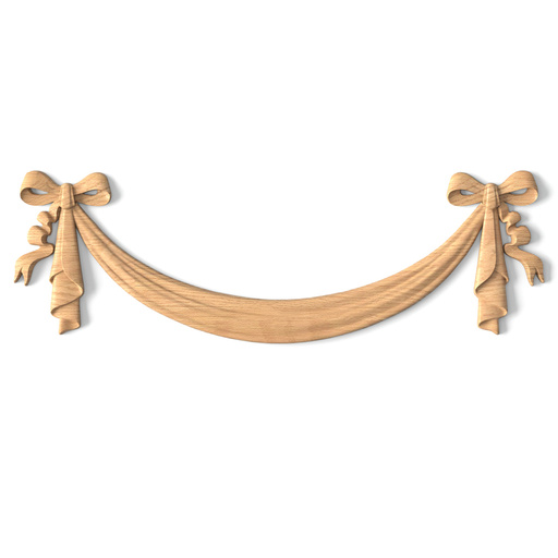 medium horizontal decorative ribbon wood garland baroque style