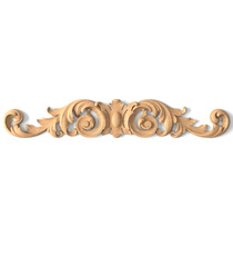 narrow vertical architectural acanthus wood drop classical style