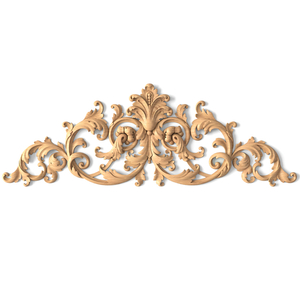 Craftsman carved wood appliques for cabinets