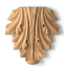medium horizontal decorative bell wood carving applique baroque style