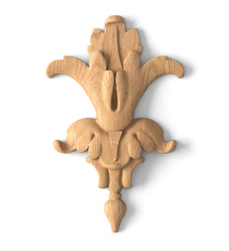 small oval architectural acanthus wood cartouche classical style