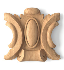small vertical decorative bell wood drop renaissance style