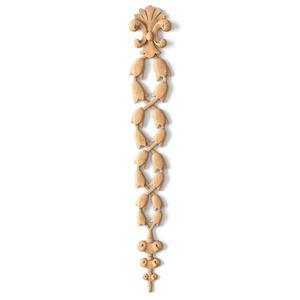 small decorative flower wood carving applique classical style