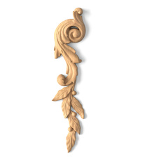 Baroque-style wooden acanthus onlay, Left