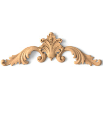 medium vertical artistic shell wood drop baroque style