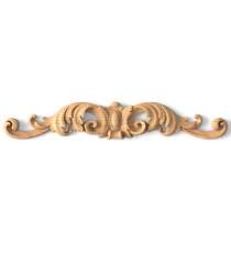 large horizontal artistic acanthus wood swag classical style