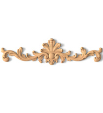 extra large horizontal architectural wreath wood carving applique baroque style