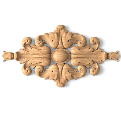 medium ornamental leaf wood onlay applique classical style