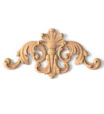 medium corner hand carved acanthus wood onlay applique victorian style