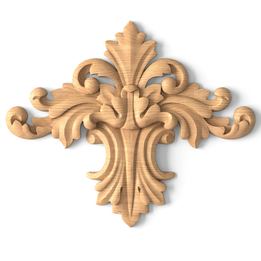 medium decorative scroll wood carving applique victorian style
