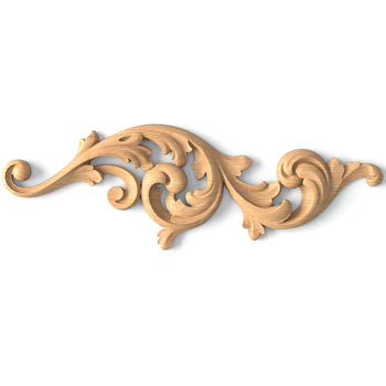 Decorative carved applique for fireplace, Right