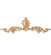 vertical hand carved acanthus wood applique classical style