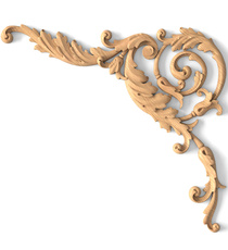 corner detail acanthus wood carving applique classical style