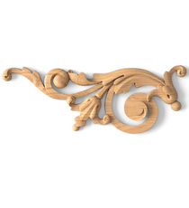 corner architectural scroll wood onlay applique victorian style