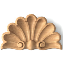 carved leaf wood onlay applique victorian style