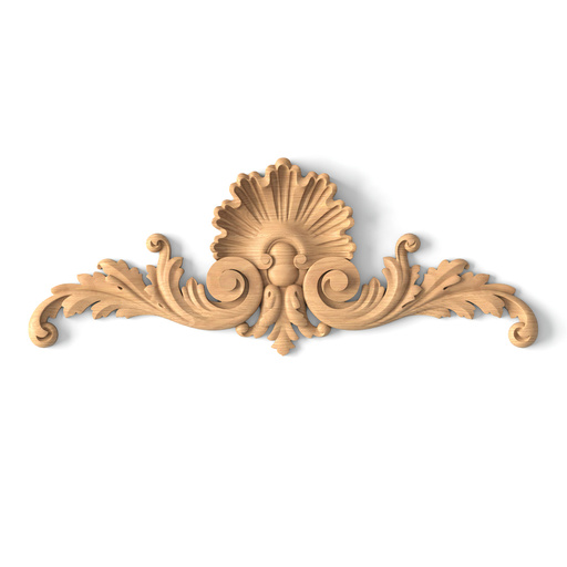 hand carved shell wood applique baroque style