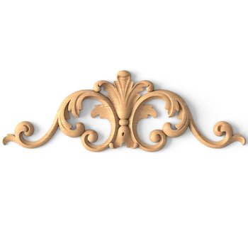 Hardwood decorative onlay, Interior scroll applique