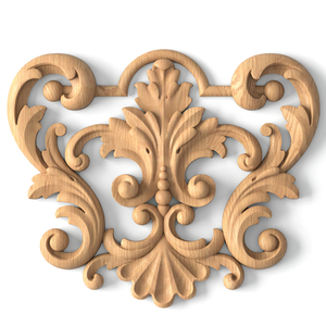 Handcrafted Baroque style applique with scrolls