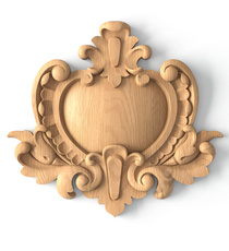 ornamental scroll wood onlay applique baroque style