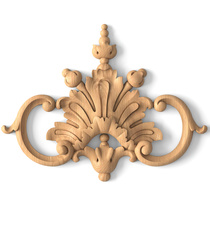 round detail scroll wood cartouche victorian style